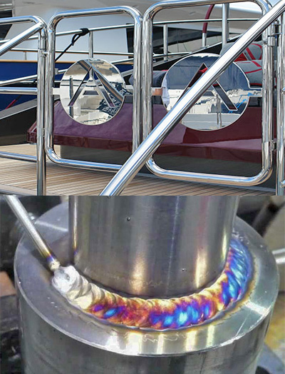 Stainless steel rails fabricated by Fortinox