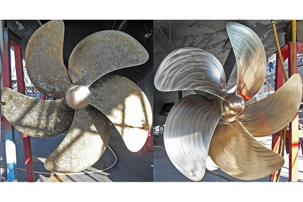 Propeller Cleaning before & after